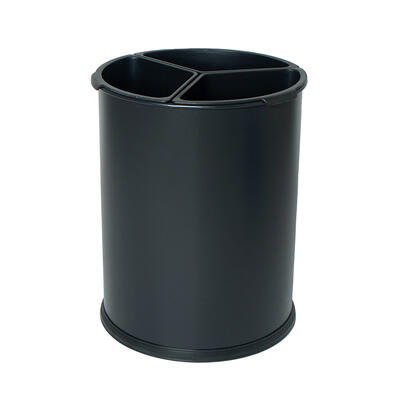 Balde Hotel Reciclagem Preto com Separadores Pretos 3x4.5L